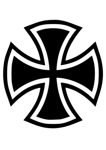 Iron cross vinyl stickers - x,