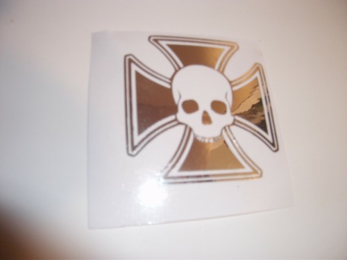 Iron cross skull chrome mirror - iron,