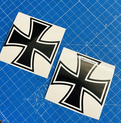 Iron cross stickers - x2,