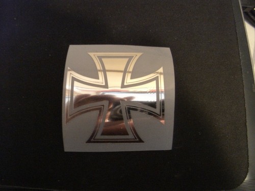 Iron cross chrome vinyl - cross,
