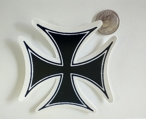 Maltese iron cross vinyl - iron,