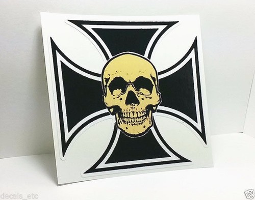 Skull iron cross vintage - &,