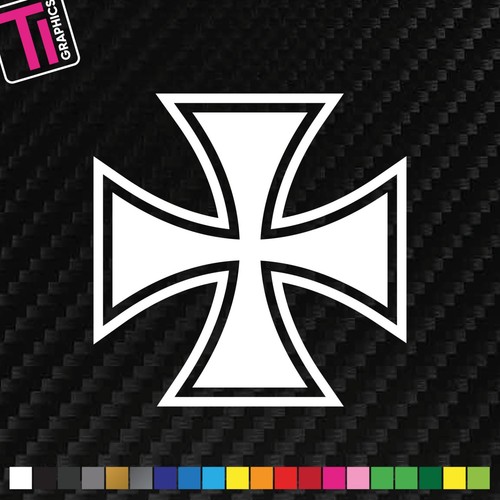 Iron cross sticker - iron, maltese