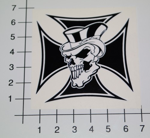 Iron cross skull sticker decal - cross,
