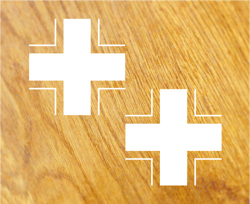 Iron cross sticker set - 2x,
