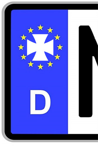 Sticker number plate iron - 2x,
