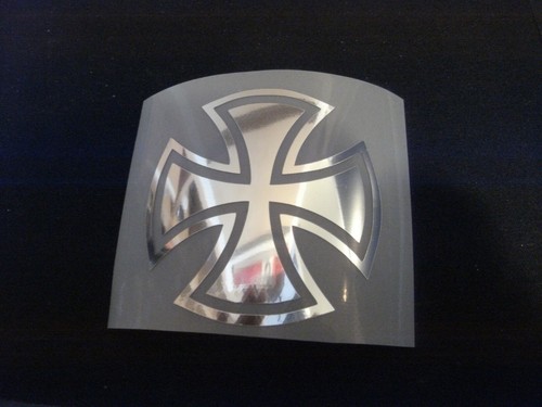 Iron cross vinyl - iron, chrome