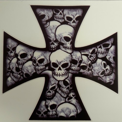 Psychobilly iron cross skull - psychobilly,
