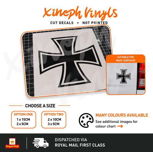 Iron cross vinyl stickers