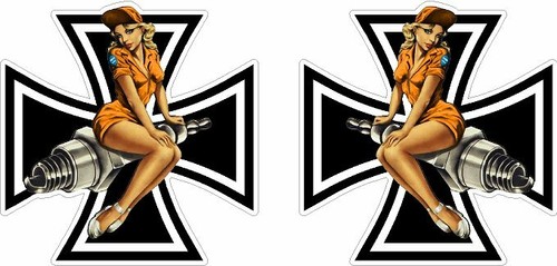 Iron cross motorcycles pin - pin, up