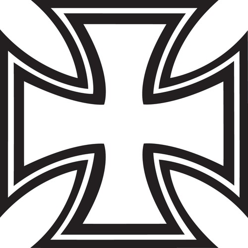 Iron cross vinyl decal - 2,