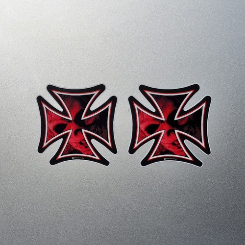 Evil red skull iron - evil, cross